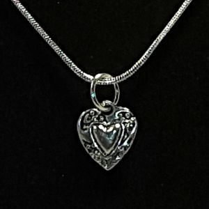 Heart Pendant on 16" Sterling Silver Chain OOAK